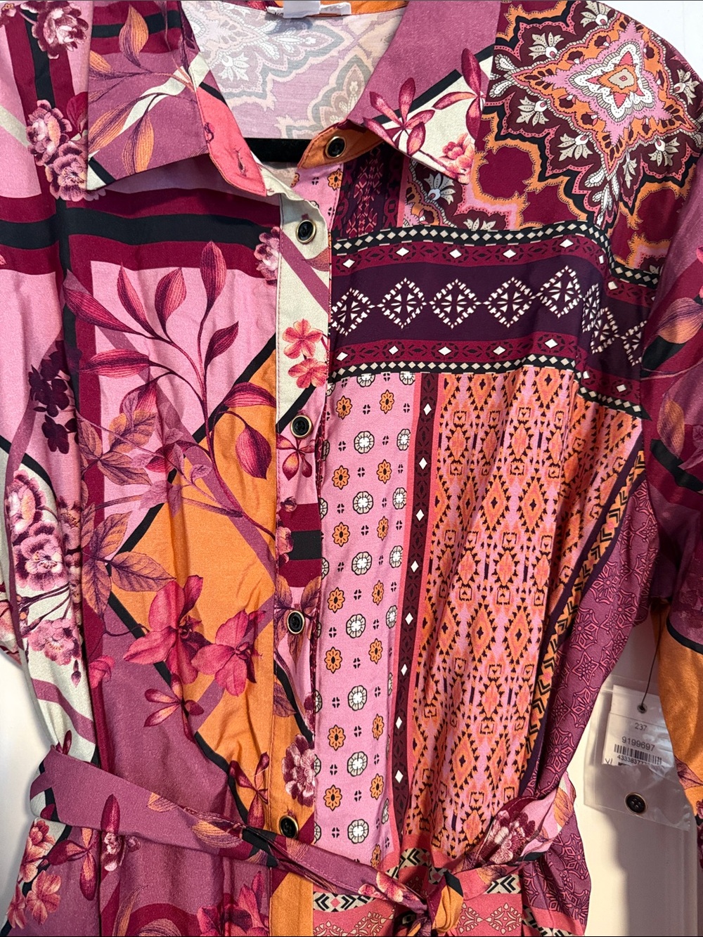 Tribal Jeans Tribal Combo Print Shirt Dress NWT - Picture 6 of 9